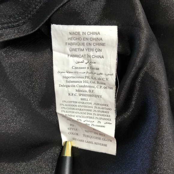 NEW BEBE Classic Black & Turquoise Blue Color block Silky Satin Stylish DRESS S - Picture 12 of 13